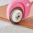 45mm Rotary Cutter with 5pcs Extra Blades, Ergonomic Handle Rolling Cutter with Safety Lock for Fabric, Pink