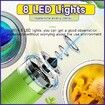 1000X Microscope 200 Megapixels Lab Digital Biological Insect Magnifier 2 Inch IPS Screen with 8 LED Lights for Kids Children