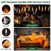 12pcs Remote Control Floating LED Candles Warm Flickering Light Halloween Christmas Party Decor