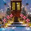 Christmas Outdoor Decorations, Candy Cane Solar Pathway Lights with 8 Modes, Outside Christmas Decoration for Walkway, Yard, Pathway