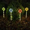 Christmas Solar Candy Cane Lights, Solar Sidewalk Lights Christmas for Outdoor Indoor Xmas Party Garden (Multicolor)