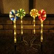 Christmas Solar Candy Cane Lights, Solar Sidewalk Lights Christmas for Outdoor Indoor Xmas Party Garden (Multicolor)