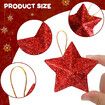 18pcs Christmas Tree Star Glitter Acrylic Pendant  Funny  Accessories Christmas Pendants Hanging