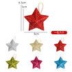 18pcs Christmas Tree Star Glitter Acrylic Pendant  Funny  Accessories Christmas Pendants Hanging