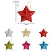 18pcs Christmas Tree Star Glitter Acrylic Pendant  Funny  Accessories Christmas Pendants Hanging