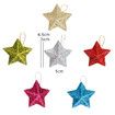 18pcs Christmas Tree Star Glitter Acrylic Pendant  Funny  Accessories Christmas Pendants Hanging