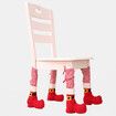 Set of 4 Christmas Chair Leg Covers Santa Claus Sock Slipcovers for Holiday Dining Room Decor