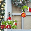 30 x 28cm Christmas Door Hanger Large Thief Hand Ornament for Tree, Home, Indoor & Outdoor Holiday Party