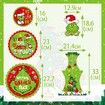 Grinch 3 Tier Christmas Cupcake Stand Sturdy Cardboard Food Display for Party Supplies Cupcakes Candies and Cookies