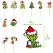 Grinch 3 Tier Christmas Cupcake Stand Sturdy Cardboard Food Display for Party Supplies Cupcakes Candies and Cookies