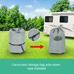 16 to 18ft Caravan Cover Water UV Proof Travel Campervan Trailer Accessories 4 Layer Heavy Duty Polypropylene Protector with Hitch Cover Storage Bag