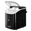 Maxkon Nugget Ice Maker Portable Compact Countertop Pebble Machine Pellet Crusher 15kg for Home Kitchen Office with Handle Black