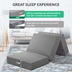 Folding Mattress Queen Size Memory Foam Floor Cushion Portable Trifold Sofa Bed Couch Sleeping Camping Travel Mat Extra Thick 15cm Removable Cover