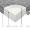 Folding Mattress Queen Size Memory Foam Floor Cushion Portable Trifold Sofa Bed Couch Sleeping Camping Travel Mat Extra Thick 15cm Removable Cover