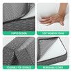 Folding Mattress Queen Size Memory Foam Floor Cushion Portable Trifold Sofa Bed Couch Sleeping Camping Travel Mat Extra Thick 15cm Removable Cover