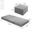 Folding Mattress Queen Size Memory Foam Floor Cushion Portable Trifold Sofa Bed Couch Sleeping Camping Travel Mat Extra Thick 15cm Removable Cover