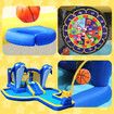 Inflatable Water Park Blow Up Slide Bouncy Castle Bouncer Activity Centre Sliding Jumping Climbing Splash Bounce Playground with Cannon Target Dart