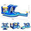 Inflatable Water Park Blow Up Slide Bouncy Castle Bouncer Activity Centre Sliding Jumping Climbing Splash Bounce Playground with Cannon Target Dart