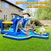 Inflatable Water Park Blow Up Slide Bouncy Castle Bouncer Activity Centre Sliding Jumping Climbing Splash Bounce Playground with Cannon Target Dart