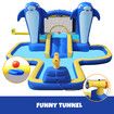 Inflatable Water Park Blow Up Slide Bouncy Castle Bouncer Activity Centre Sliding Jumping Climbing Splash Bounce Playground with Cannon Target Dart