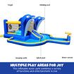 Inflatable Water Park Blow Up Slide Bouncy Castle Bouncer Activity Centre Sliding Jumping Climbing Splash Bounce Playground with Cannon Target Dart