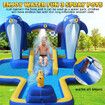 Inflatable Water Park Blow Up Slide Bouncy Castle Bouncer Activity Centre Sliding Jumping Climbing Splash Bounce Playground with Cannon Target Dart