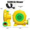 550W Electric Air Pump Blower Portable Inflator Fan for Inflatable Jumping Castle Bounce House Bouncy Airbed Sofa Slide Bouncer