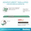 Bestway AdventuRest Air Mattress Single Blowup Insulated TPU Camping Sleeping Mat Pad Large Rectangular Inflatable Floor Bed with Pump Sack