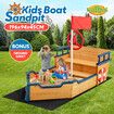 Childrens Boat Sand Pit Box Outdoor Playset Sandpit Sandbox Garden Backyard Play Game Toy Outside Activity Centre Playground