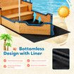 Childrens Boat Sand Pit Box Outdoor Playset Sandpit Sandbox Garden Backyard Play Game Toy Outside Activity Centre Playground