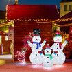 3pcs Christmas Snowman Family Figures 3D Decorations LED Lights Xmas Decor Home Outdoor Garden Yard Holiday Display Ornaments