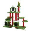 3IN1 Christmas Cat Tree Scratching Post Perch Scratcher Climbing Tower Gym Condo Toy DIY Playhouse Hammock Pet Furniture