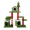 3IN1 Christmas Cat Tree Scratching Post Perch Scratcher Climbing Tower Gym Condo Toy DIY Playhouse Hammock Pet Furniture