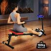 Genki Fitness Rowing Machine Rower 12 Levels Hydraulic Resistance Home Gym Cardio Full Body Workout Exercise Equipment FitShow App Trainer