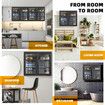 Glass Wall Cabinet Shelving Unit Metal Kitchen Cupboard Bathroom Medicine Storage Shelves Organiser 2 Door 3 Tier Display Book Case Shelf Furniture