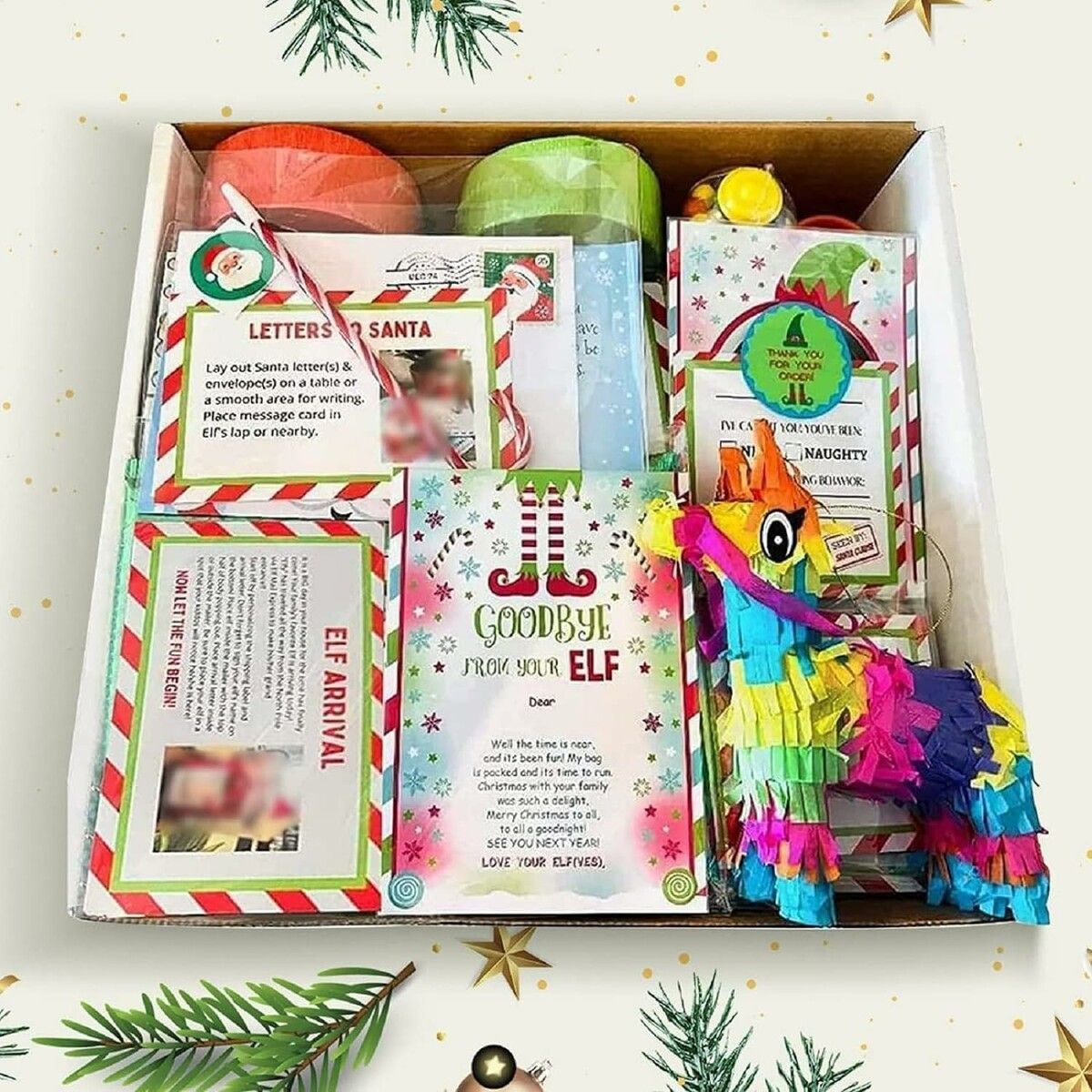 Elf Kit 24 Days of Christmas,Christmas on Shelf Kit,Fun Elf Activities Props