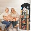 Wrapping Paper Storage,Gift Wrap Organizer Holder Double Sided Hanging Gift Bag Storage Organizer,Black