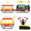 Motorized Train for Wooden Track, Remote Control Train with Magnetic Connection, Battery Operated Locomotive Train Set