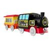 Motorized Train for Wooden Track, Remote Control Train with Magnetic Connection, Battery Operated Locomotive Train Set