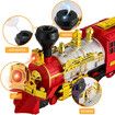 Electric Steam Engine with Smoke, Light and Sound, KIds Toy Trucks for Boys Ideal Gift