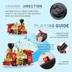 Electric Steam Engine with Smoke, Light and Sound, KIds Toy Trucks for Boys Ideal Gift