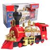 Electric Steam Engine with Smoke, Light and Sound, KIds Toy Trucks for Boys Ideal Gift
