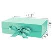 Gift Box with Lid for Presents 26x19x8cm with Ribbon and Magnetic Closure (1Pack,Green)