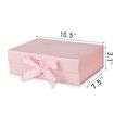 Gift Box with Lid for Presents 26x19x8cm with Ribbon and Magnetic Closure (1Pack,Pink)