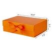 Gift Box with Lid for Presents 26x19x8cm with Ribbon and Magnetic Closure (1Pack,Orange)