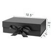 Gift Box with Lid for Presents 26x19x8cm with Ribbon and Magnetic Closure (1Pack,Black)