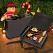 Gift Box with Lid for Presents 26x19x8cm with Ribbon and Magnetic Closure (1Pack,Black)