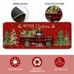 Christmas Kitchen Mats for Floor - Farmhouse Truck Buffalo Plaid Christmas Kitchen Decor - Red Christmas Kitchen Rugs Set of 2