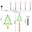 Solar Christmas Pathway Lights Outdoor Decorations, Xmas Tree Lights Waterproof LED Garden 5-Pack