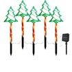 Solar Christmas Pathway Lights Outdoor Decorations, Xmas Tree Lights Waterproof LED Garden 5-Pack